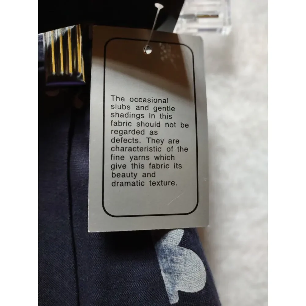 NYGARD Collection 4 Petite Maxi Lined Faux Wrap Skirt Navy And Light Blue Floral - Picture 4 of 11